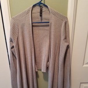 Athleta Solstice Wrap Sweater Open Cardigan Wool Blend - Gray Medium